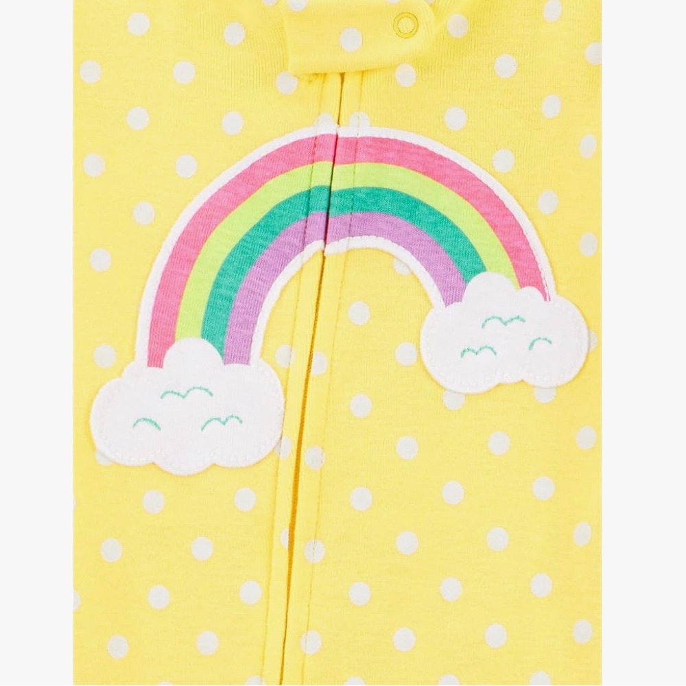 Simple Joys by Carter's Toddlers Snug-Fit Footed Cotton Pajamas, 3pk - Yellow - Picture 3 of 16